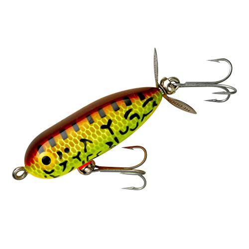 Heddon Torpedo Prop-Bait Topwater Fishing Lure with Spinner Action - color: Brown Crawdad, size: 1/4 oz (1 7/8 Inch)