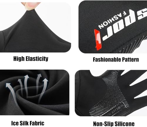 INOGIH Half-Finger Driving Gloves for Men Women,Summer Lightweight Non-Slip Sun-Gloves for Cycling Fishing Sailing Rowing - color: Black