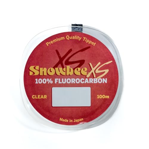 Snowbee XS Fluorocarbon Clear Leader Line – 100% Fluorocarbon Fishing Leader Material, 100 m Spool, Breaking Strain Range 3.5–15 lb - size: 100m