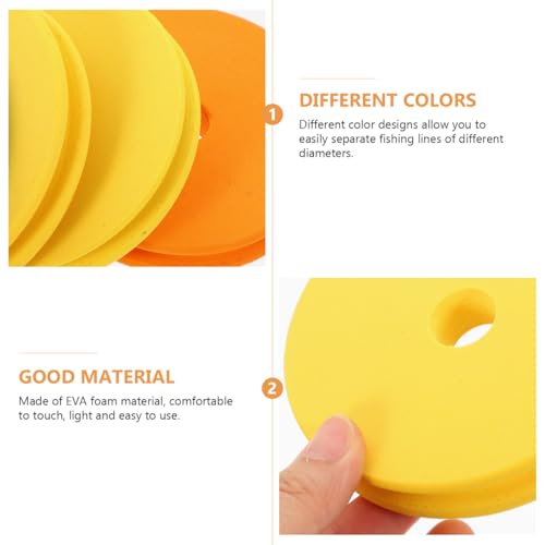 10pcs 3.95 Inch Large Fishing Spool Line Holder Spool for Fishing Rig Sturdy Foam Material Easy to Use Storage for Random