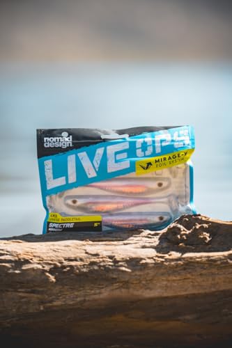 Nomad Design Spectre Minnow 3.25" Internal Foil System, Soft Paddletail - (5 Pack) - Live Ops for Fresh or Saltwater Inshore Species - color: Smokey Shad