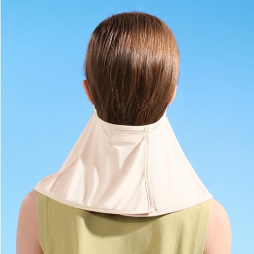 WRELS UPF 50+ Unisex Breathable Cooling Face Cover Sun UV Protection Earloop Neck Gaiter Scarf for Summer Outdoor Activities - color: Purple+skin
