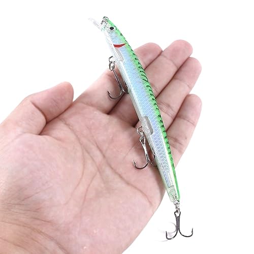 12PCS Saltwater Fishing Lures Set - Crankbaits and Jerkbaits13.5cm-15.5g-6#Hook