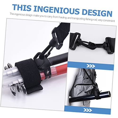 DECHOUS 1Set Creative Fishing Rod Fixed Band Adjustable Shoulder Strap for Comfortable Carrying Fishing Supply for Fishermen Easily Folds for Convenience