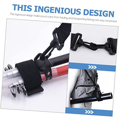 DECHOUS 1Set Creative Fishing Rod Fixed Band Adjustable Shoulder Strap for Comfortable Carrying Fishing Supply for Fishermen Easily Folds for Convenience
