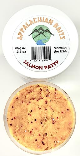 Salmon Patty, Soft Sinking Dough Bait, Scented, (Trout, Steelhead, Panfish), 2.5 oz