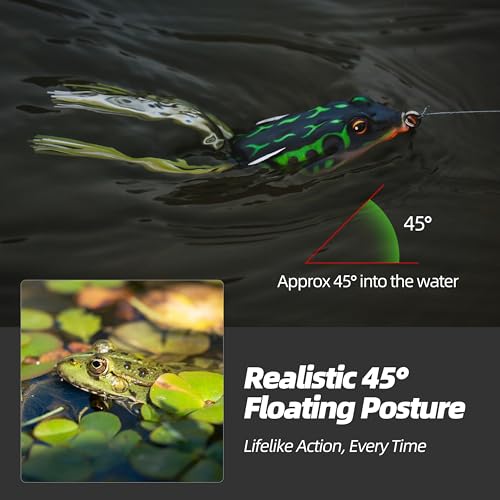 Soft Frog Lures, Topwater Swimbaits for Bass Fishing, Realistic PVC Design, Weedless Hooks, Perfect for Freshwater & Saltwater, Effective Fishing Lures for Pike & Snakehead - style: 10pcs-style E