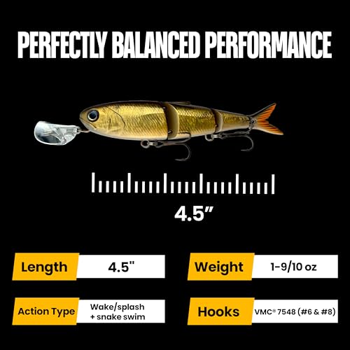 Headbanger Spitfire Topwater Fishing Lure (4-1/2" & 6-1/2") - color: Natural Shad, size: 6-1/2"