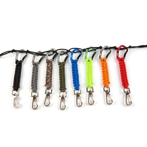 HERCULES Paracord Keychain Set – 2 Pack Lanyard Rope with Aluminum Clip, Durable Paracord Wrist Strap for Outdoor Activities, Army Green - style: Army Green
