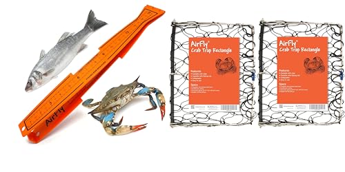 AirFly Crabbing & Fishing Kit – Foldable Crab Trap + 32” Measuring Board