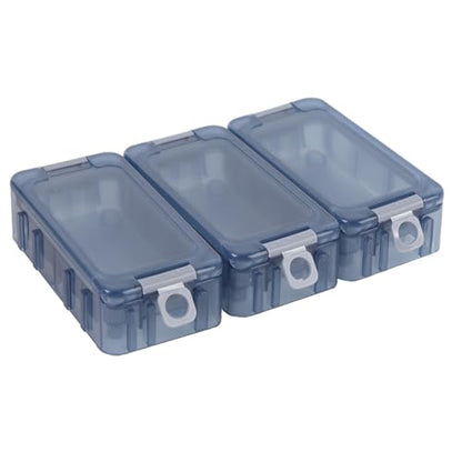 Alomejor Small Tackle Box, Luminous Fishing Tackle Organizer with Transparent Window and Safety Locks for Kayak Bank Fishing (PP Material) - color: Transparent Blue