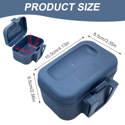 Worm Box, Plastic Fishing Live Bait Box, Breathable Holes Bait Bucket with Leakproof Lid, Clip on Worm Container for Belt
