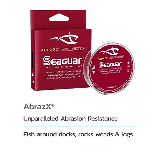 Seaguar AbrazX Freshwater Abrasion Resistant Fluorocarbon Fishing Line for Docks, Rocks, Weeds, & Logs - Multiple Sizes - style: 12lbs/200yds
