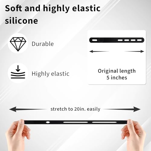 38 Pcs Silicone Fishing Rod Straps, Stretchy Fishing Rod Ties, Lightweight, Durable and Reusable,Suitable for Bundling Fishing Rods, Cables, Gardening Tools, Camping Equipment（2 Size）