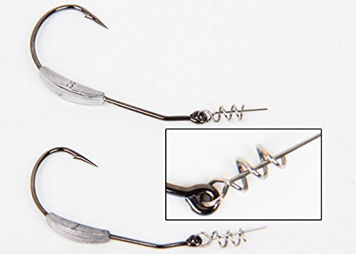 Toasis Fishing Weighted Swimbait Hooks with Twist Lock Assorted Sizes - size: 4/0-1/6_Oz-5pcs