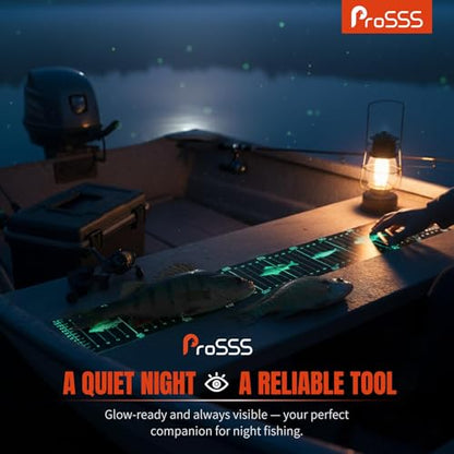 51 x 6.5 Inch Glow in The Dark Fish Ruler for Boat, Waterproof PVC Fish Measuring Sticker, Large Scale Fishing Measuring Tape for Big Fish, Self-Adhesive and Durable – 1PCS