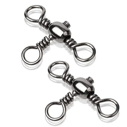 AMYSPORTS Stainless 3way Swivel Fishing crossline swivels 3 Way rigs Saltwater Freshwater Drifting trolling Fishing Tackle Connector for Spoons Minnow baits - size: Size1 (106lb) 25 pcs