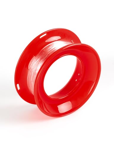 BLUEWING Fishing Yoyo Spool Cuban Hand Reel Yo-yo Spooler for Line and Leader Storage Fishing Coiling Plate - color: Red 5in