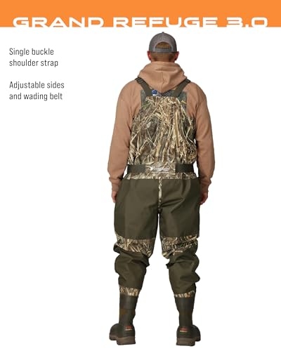 FROGG TOGGS Men's Grand Refuge 3.0 Waterproof Bootfoot Wader for Hunting with Removable Insulation Liner - color: Realtree Max-7, size: 9