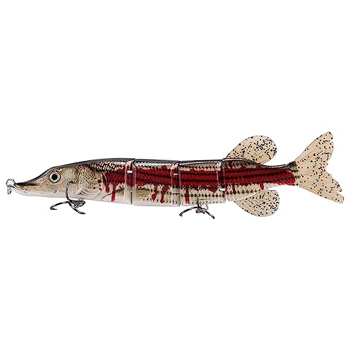 Large Multi Jointed Fishing Lures Bait,Big Giant Fishing Bass Lures,Crankbaits Swimbaits with Treble Hook - color: B3-10.24",3.8oz