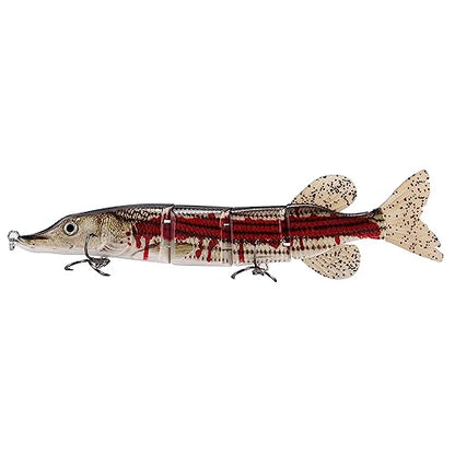 Large Multi Jointed Fishing Lures Bait,Big Giant Fishing Bass Lures,Crankbaits Swimbaits with Treble Hook - color: B3-10.24",3.8oz