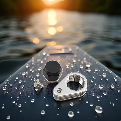 A Set M7 Fishing Reel Screws Nut Caps, Fishing Handle Screw Cap Crank Nuts and Locking Plate Replacement for Left and Right Hand Plate DIY Accessory Replacement Parts