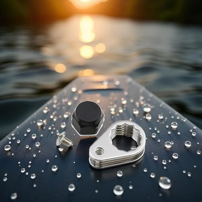 A Set M7 Fishing Reel Screws Nut Caps, Fishing Handle Screw Cap Crank Nuts and Locking Plate Replacement for Left and Right Hand Plate DIY Accessory Replacement Parts