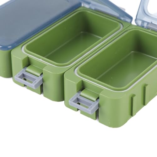 Small Tackle Box, Portable Fishing Gear Organizer with Transparent Window and Luminous Seal, for Anglers and Fishing Beginners (Green) - color: Green