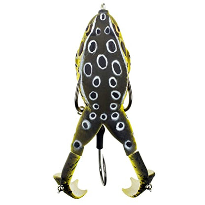 LUNKERHUNT - Frog Bait for Bass Fishing | Soft Hollow Body Weedless Frog for Bass Fishing and Trout | Weedless Realistic Bait Frog Lure, Freshwater with Sharp Hooks Lures and Double Propellers Feet - style: Croaker