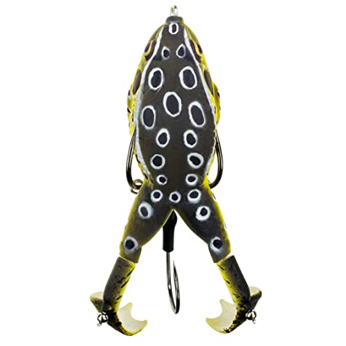 LUNKERHUNT - Frog Bait for Bass Fishing | Soft Hollow Body Weedless Frog for Bass Fishing and Trout | Weedless Realistic Bait Frog Lure, Freshwater with Sharp Hooks Lures and Double Propellers Feet - style: Croaker