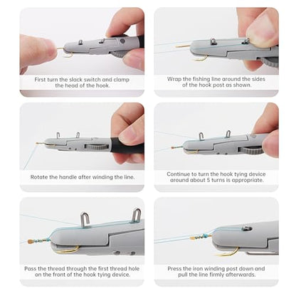 Fishing Line Tie Tool, Fishing Hook Tier Line Tying Tool, Hook Threader, Fast Tying Knot