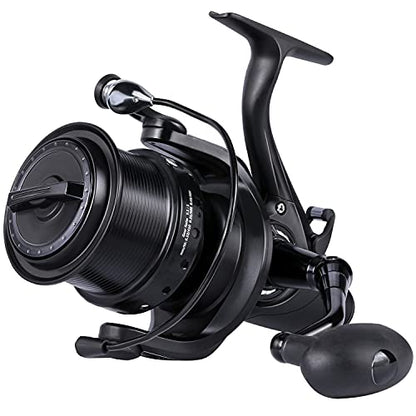 Sougayilang Spinning Fishing Reel 12+1BB Metal Body Smooth Carp Spinning Reels for Saltwater Freshwater Fishing - color: BE9000