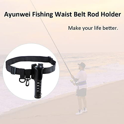Adjustable Waist Fishing Rod Holder Belts Waist Hanging Rod Holders with Portable Pole Inserter for Spinning Casting Reel and Outdoor Fishing