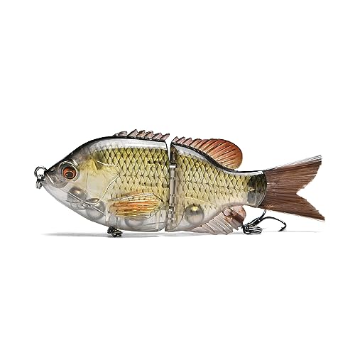 5.9in Multi Jointed Swimbait Fishing Lures Bait,2 Segment Big Giant Sinking Fishing Bass Lures,Crankbaits Swimbaits with Treble Hook - color: 5.9in,1.94oz-Color G