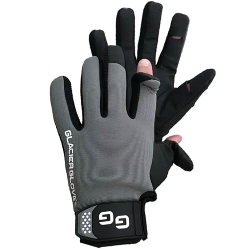 Glacier Glove Unisex Elite Angler Durable Outdoor Slit-Finger Gloves | Water-Resistant, Quick-Dry, Multi-Functional, Form-Fitted Handwear - size: X-Large