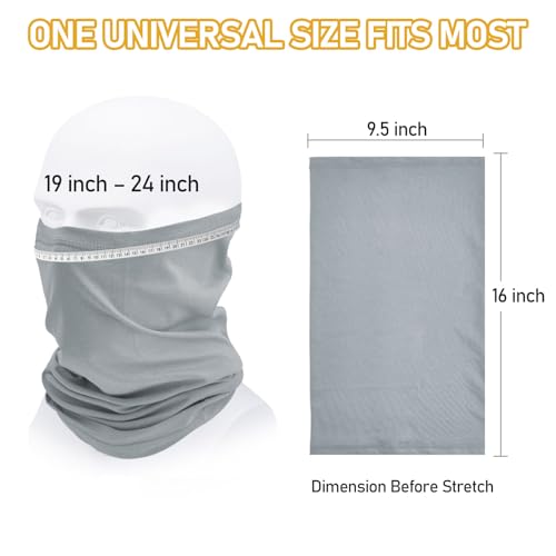 TICONN Neck Gaiter Face Cover Scarf, Neck Warmer Breathable Sun & Wind-proof for Skiing Fishing Hiking Cycling - color: Chiseled Stone-4pk, style: Quick Dry
