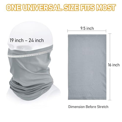 TICONN Neck Gaiter Face Cover Scarf, Neck Warmer Breathable Sun & Wind-proof for Skiing Fishing Hiking Cycling - color: Chiseled Stone-4pk, style: Quick Dry