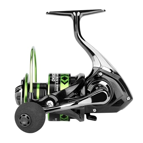 Spinning Fishing Reel – Metal Spool, Long Cast Deep Spool Reel, Smooth Drag System, Metal + Nylon Body Lure Reel for Bass Trout Carp, Freshwater & Saltwater Spinning Reel - size: 2000
