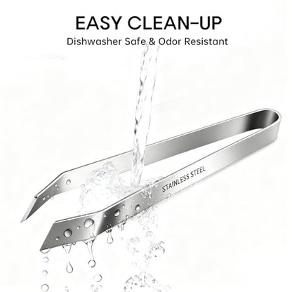 Fish Bone Tweezers Set, 4.6" Stainless Steel Remover for Salmon & Sushi Prep-4-Piece (2 Flat + 2 Slant) Pin Bone Pliers, Precision Seafood Deboning Tool for Home & Pro Chefs