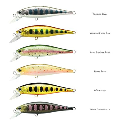 LUCKY CRAFT Pointer 65S ~Sinking~ Trout Lure, Fishing Bait, Jerkbait - color: 873 Winter Stream Perch