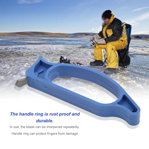 2PCS ABS Ice Auger Sharpener – Portable Diamond Blades Sharpener for Winter Fishing, Non-Slip Grip Fishing Tackle Tool