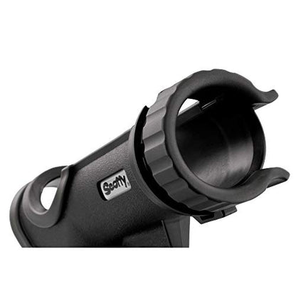 Scotty #230 Powerlock Rod Holder with #241 Side/Deck Mount, Adjustable Boat Fishing Rod Holder, Universal Cradle Design, Side or Deck Mount Installation, Marine-Grade Construction - color: Black