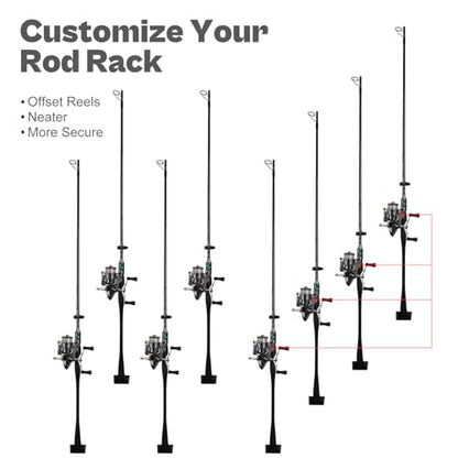 Fishing Rod Rack Clips/Making Kit, Customize Your Own Fishing Rod Holders for Garage, Also for Billiards Pool Cue Rack - style: Clips+holders