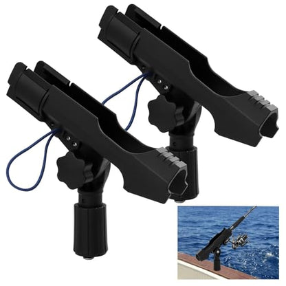 2pack Fishing Rod Holders for Boat, Kayak Fishing Rod Holder Boat Fishings Pole Holders for Track Mount/Deck Mount, Fishings Gear Accessories for Kayak, Canoe, Boat