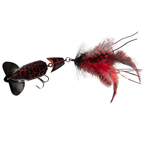 Arbogast Jointed Jitterbug 2.0 Topwater Bass Fishing Lure, 2 1/2 Inch, 3/8 Ounce - color: Black Death