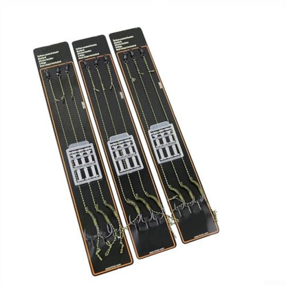 Carp Fishing Hair Rigs Having Curved Barb Steel Hooks and Boilie Bait Rig Stops Sizes 2 or 4 or 6 or 8 Boilies Pellets Meat or Floating Bait Fishing Setup