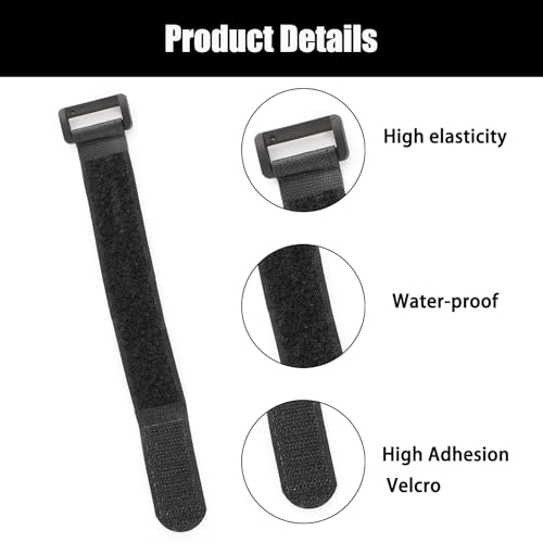 20-Pack Stretchy Straps & Tackle Ties for Fishing Rods - Elastic Rod Holder Straps for Organizing and Protecting Casting, Spinning, and Fly Rods - Angler's Accessories