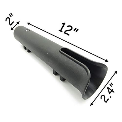 TIHOOD 2PCS Tube Rod Rack - Replacement Parts and Accessories for Tournament, Deep Sea and Trolling Fishing Rod Holder with Screws - color: Black