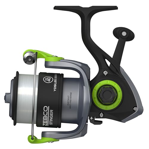 Zebco Stinger Spinning Fishing Reel, 1+1 Bearings Fishing Reel - size: Size 40 Reel