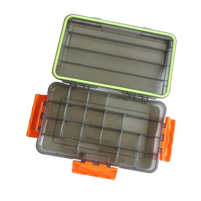 Durability Fishing Tackle Box with Triples Side Lock Large Capacity Lures Tackle Box for Secure Baits Storage - style: Large Brown
